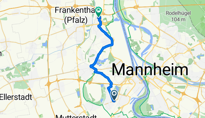 Innsbrucker Weg 37, Ludwigshafen nach Madrider Weg 17, Ludwigshafen