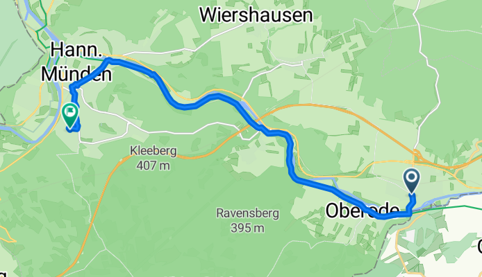 Pfuhlweg, Hann. Münden nach Fasanenweg 16, Hann. Münden