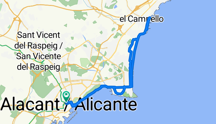 Calle Poeta Quintana 43, Alicante (Alacant) to Calle Poeta Quintana 70, Alicante (Alacant)