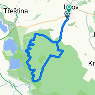 Okruh Úsov - Doubrava - Úsov - 15km