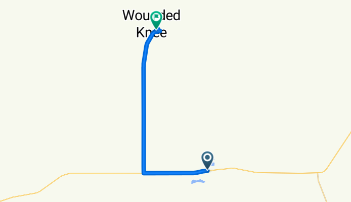 Ruta a 307–311 Indian Route 28, Wounded Knee