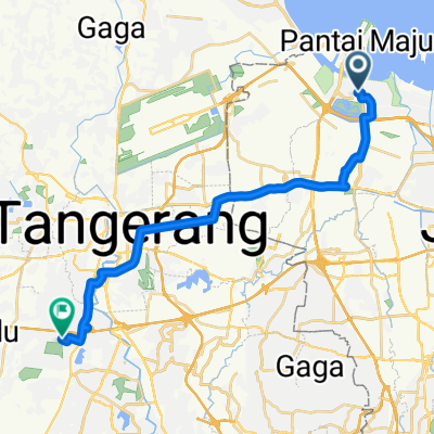 Jalan Cendana Golf Raya, Penjaringan to Jl. Bulever Diponogoro No. 108, Curug