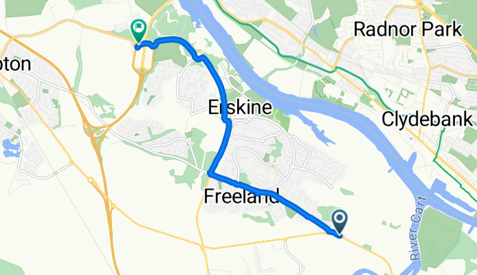 Greenock Road, Inchinnan, Renfrew to A726, Bishopton