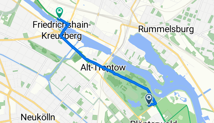 Bulgarische Straße 9, Berlin to Mühlenstraße 12, Berlin