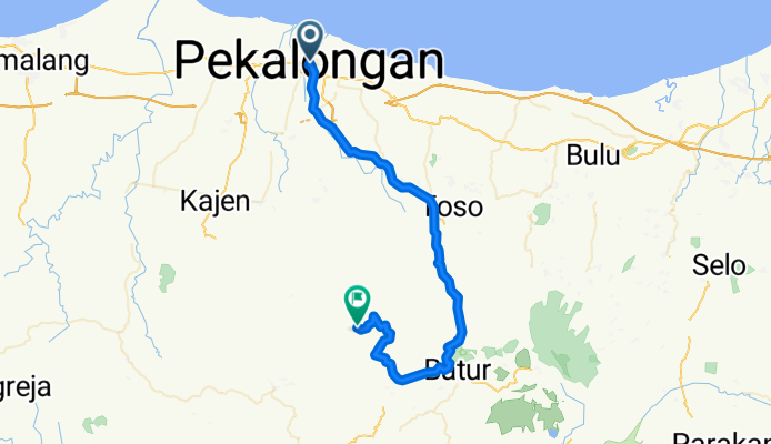 Gang 5 109, Pekalongan Utara to Jalan Yosorejo, Petungkriono