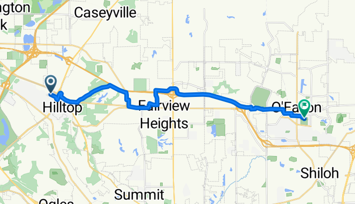 8500 Church Ln, East Saint Louis to 308 E Fifth St, O'Fallon