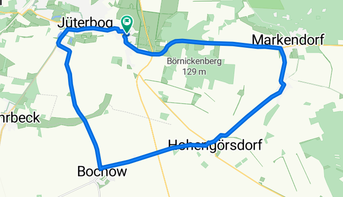 Dorfstraße 33, Jüterbog nach Dorfstraße 35, Jüterbog