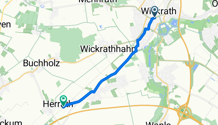 Route von Poststraße 55, Mönchengladbach