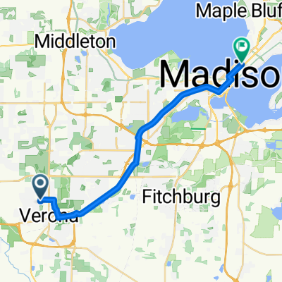926 Hemlock Dr, Verona to 917 E Mifflin St, Madison