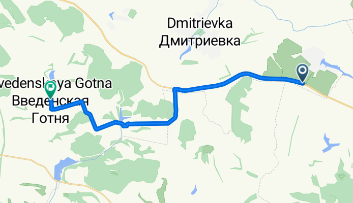От 14К-6, Дмитриевское до улица Обуховка, 5, Введено-Готнянское