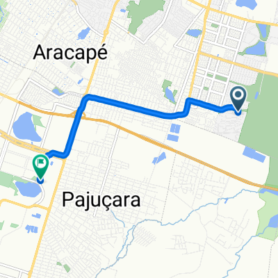 Rota para Avenida Parque Leste, 555, Maracanaú