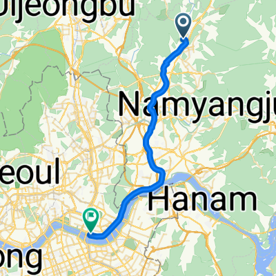 진접읍 산25-22, 남양주시 to 자양동 ４２７−１２