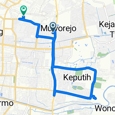 Jalan Dharma Husada Indah I 84D, Kecamatan Mulyorejo to Jalan Kedeong Pengkol Gang 5 9-G, Kecamatan Gubeng