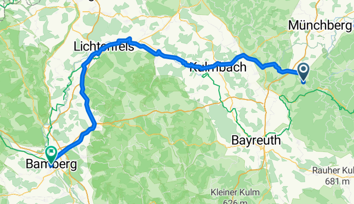 Metzlersreuth 20, Gefrees nach Untere Brücke 4, Bamberg