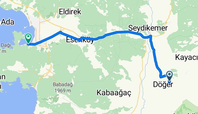 Kargili Devecileri Sk., Seydikemer to Ataturk Cd. 16, Fethiye