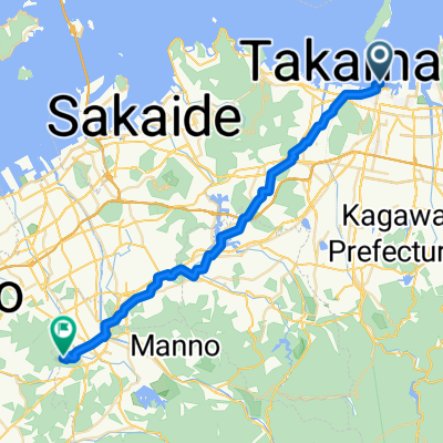 Takamatsu St. to Kotohira-gu 36km 3H