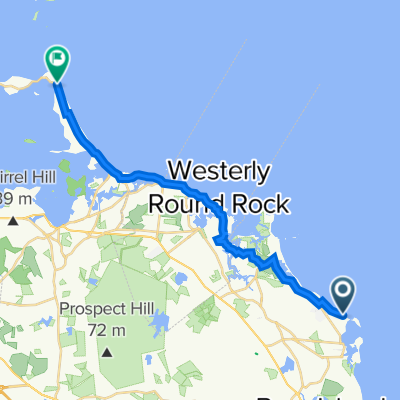 Route from 133 Turner Rd, Scituate
