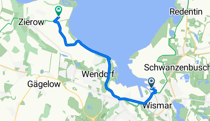 Stockholmer Straße 16, Wismar nach Fliemstorf 56D, Zierow