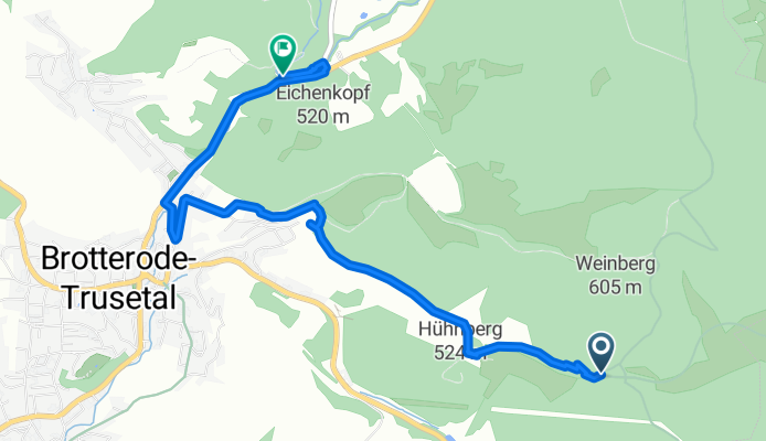 Mommelstein-Radwanderweg, Trusetal nach Brotteroder Straße 49, Trusetal