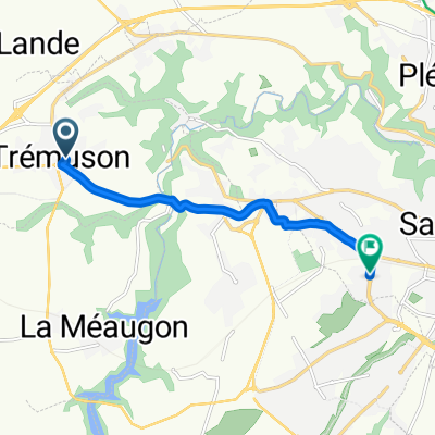 De 1 Place Pierre Michel, Trémuson à 13 Rue Mirabeau, Saint-Brieuc