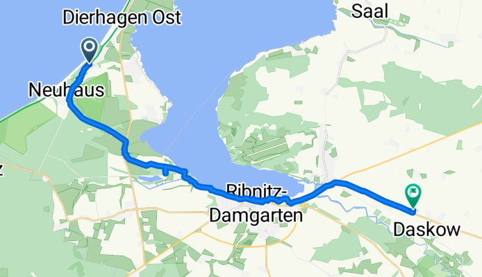 Am Badesteig 1A, Dierhagen nach Richtenberger Straße 1, Ahrenshagen-Daskow