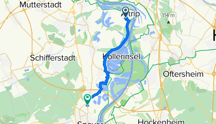 Kropsburgstraße 21, Altrip nach Postplatz, Speyer