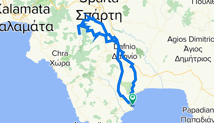 Gytheio - Taygetos and back