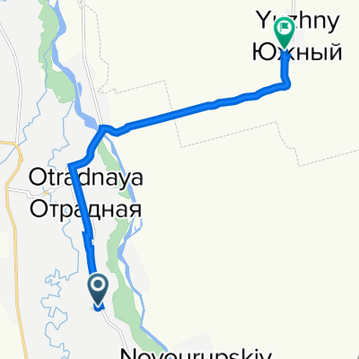 От улица Гоголя 2, Отрадная (отрадненский) до Unnamed Road, Южный