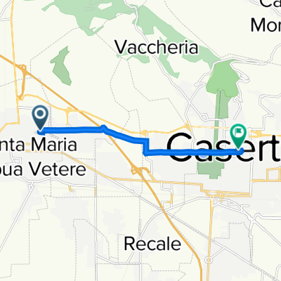 Da Viale Eugenio della Valle 50, Santa Maria Capua Vetere a Via E Ruggiero 27, Caserta