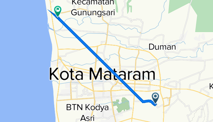 Jalan Pakis 2 22, Kecamatan Sandubaya to Meninting, Batu Layar