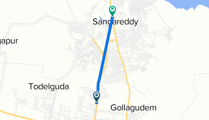 H3XH+83C, Sangareddy to 5/6, Sangareddy