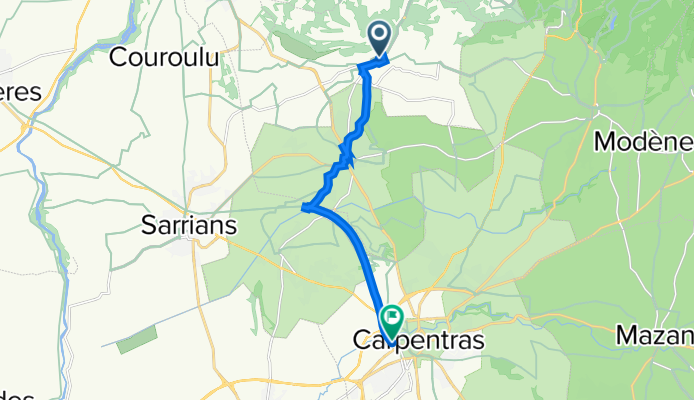 102 Route de Lafare, Beaumes-de-Venise nach 13 Avenue des Fr猫res Mille, Carpentras