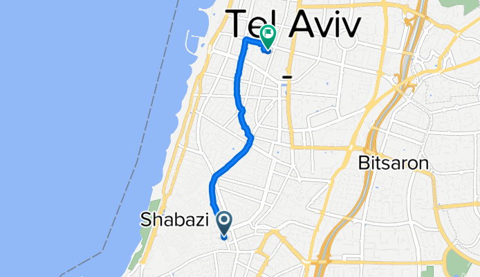 Lilienblum Street 40, Tel Aviv-Yafo to Lieberman Street 7, Tel Aviv-Yafo
