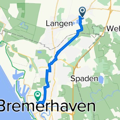 Langener Straße 66, Langen nach Kistnerstraße 45, Bremerhaven