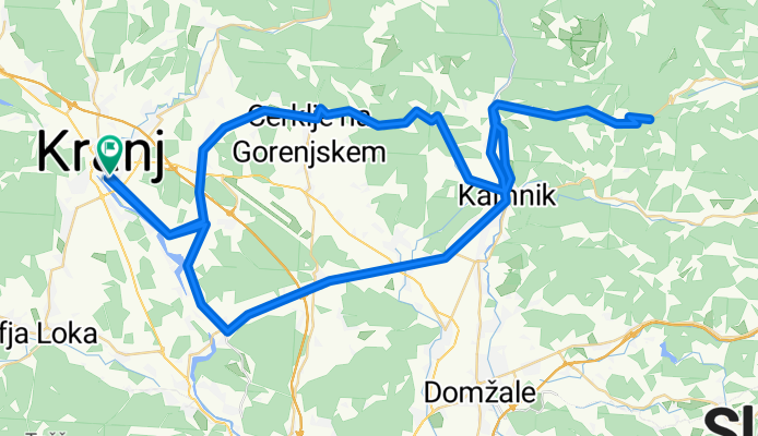 Kranj - Kamnik - Črnivec - Šenturška gora - Kranj