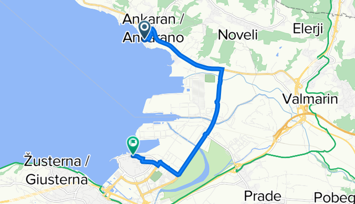 Jadranska cesta, Koper naar Vergerjev trg, Koper