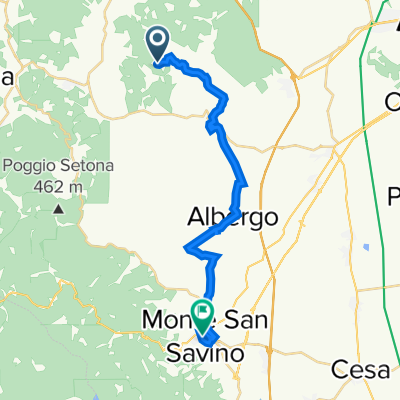 Route nach Piazza del Legname 7, Monte San Savino