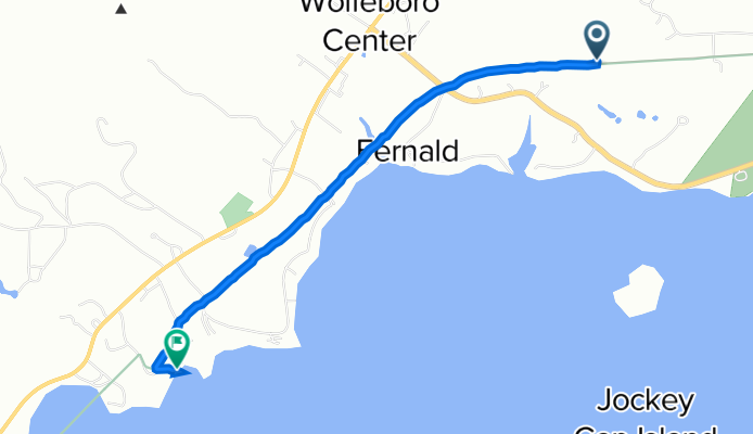 Route from 149 College Rd, Wolfeboro