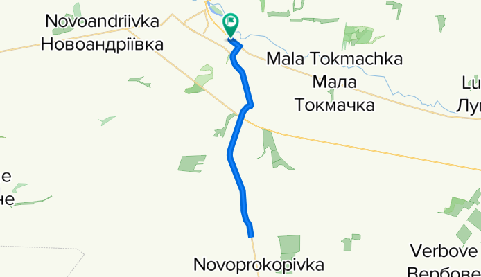 От Космічний провулок, Оріхів до Космічний провулок, Оріхів