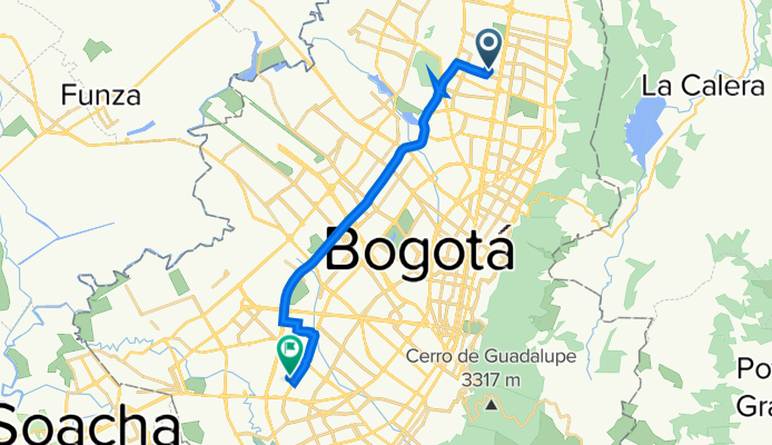 De Calle 143 52-50, Bogotá a Carrera 68C Bis 37B-54, Bogotá