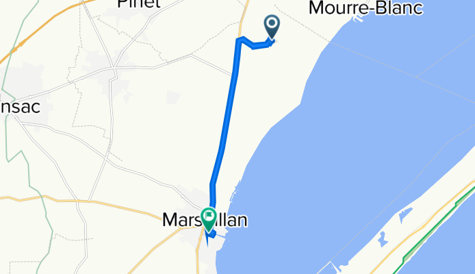 Route naar 33 Place du Théâtre, Marseillan