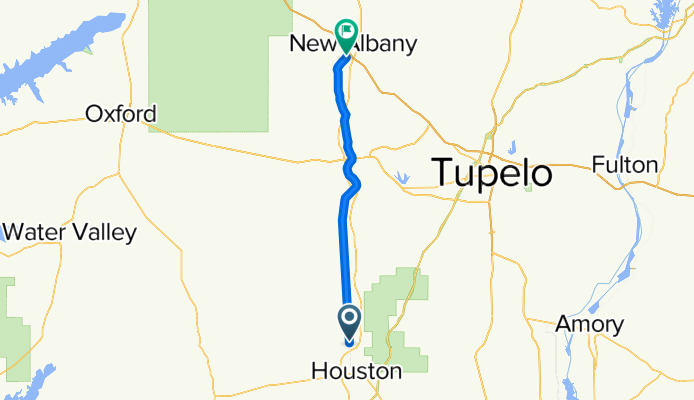 Tanglefoot Trail, Houston to Tanglefoot Trail, New Albany