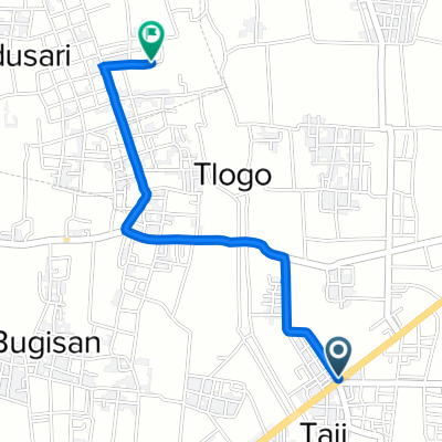 Route to Jalan Dk. Guneman No. 69, Kecamatan Prambanan