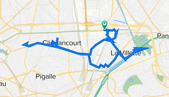 De Boulevards des Maréchaux 16, Paris à Rue Charles Lauth 2, Paris