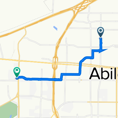 North Mockingbird Lane 1410, Abilene to Arnold Boulevard 734, Abilene