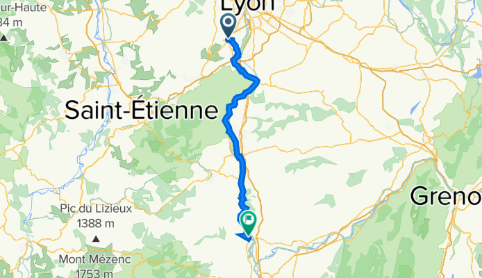 14 Avenue du Général Brosset, Vourles naar 10 Rue Joseph Péala, Tain-l'Hermitage