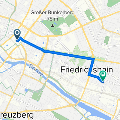 Alexanderplatz, Berlin to Simplonstraße 18, Berlin