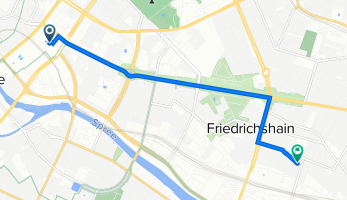 Alexanderplatz, Berlin to Simplonstraße 18, Berlin
