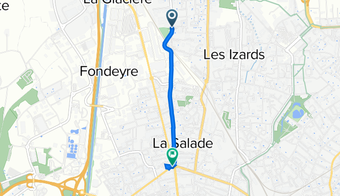 De 177 Avenue de Fronton, Toulouse à Boulevard Silvio Trentin, Toulouse