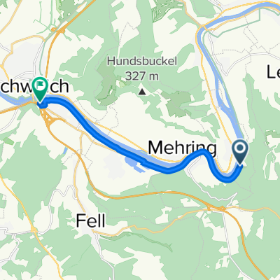 Route naar Trierer Straße 6, Longuich